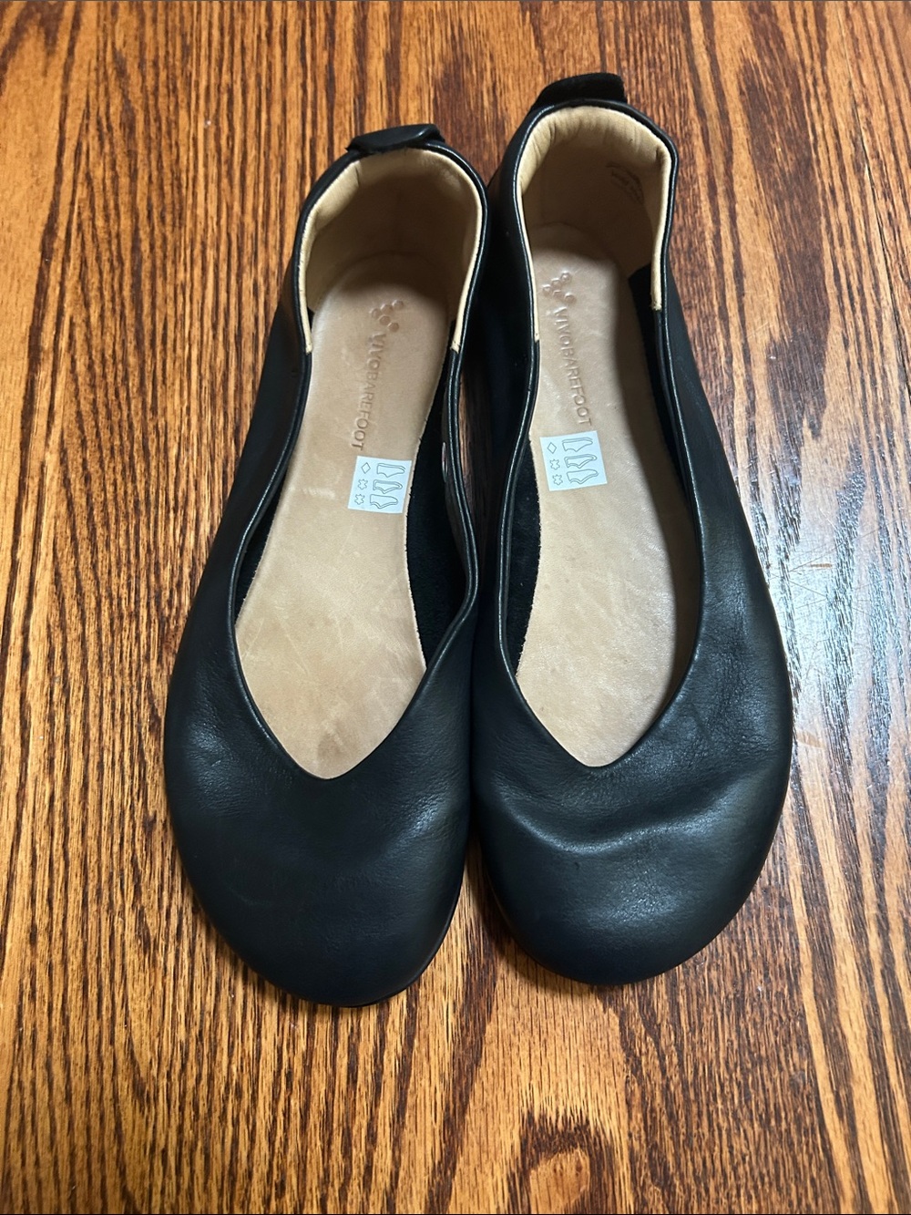 Vivobarefoot Black Leather Ballet Flats